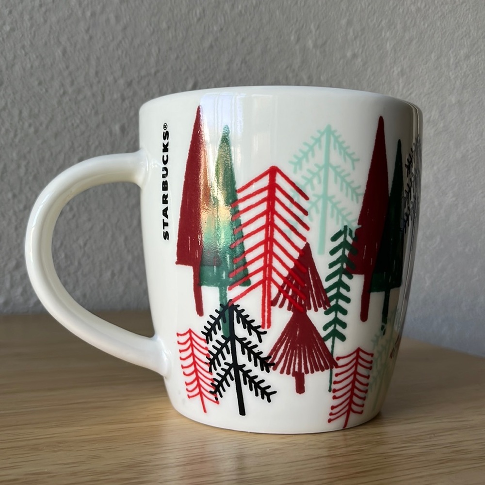 Starbucks mug Holiday Christmas Pine Tree 12 Oz - Picture 1 of 5